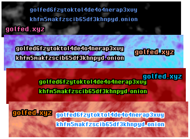 Banner examples of different color palettes